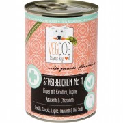 Sensibelchen No 1 (Linsen Karotten Lupine) NICHT BIO 400g Hund Nassfutter VegDog